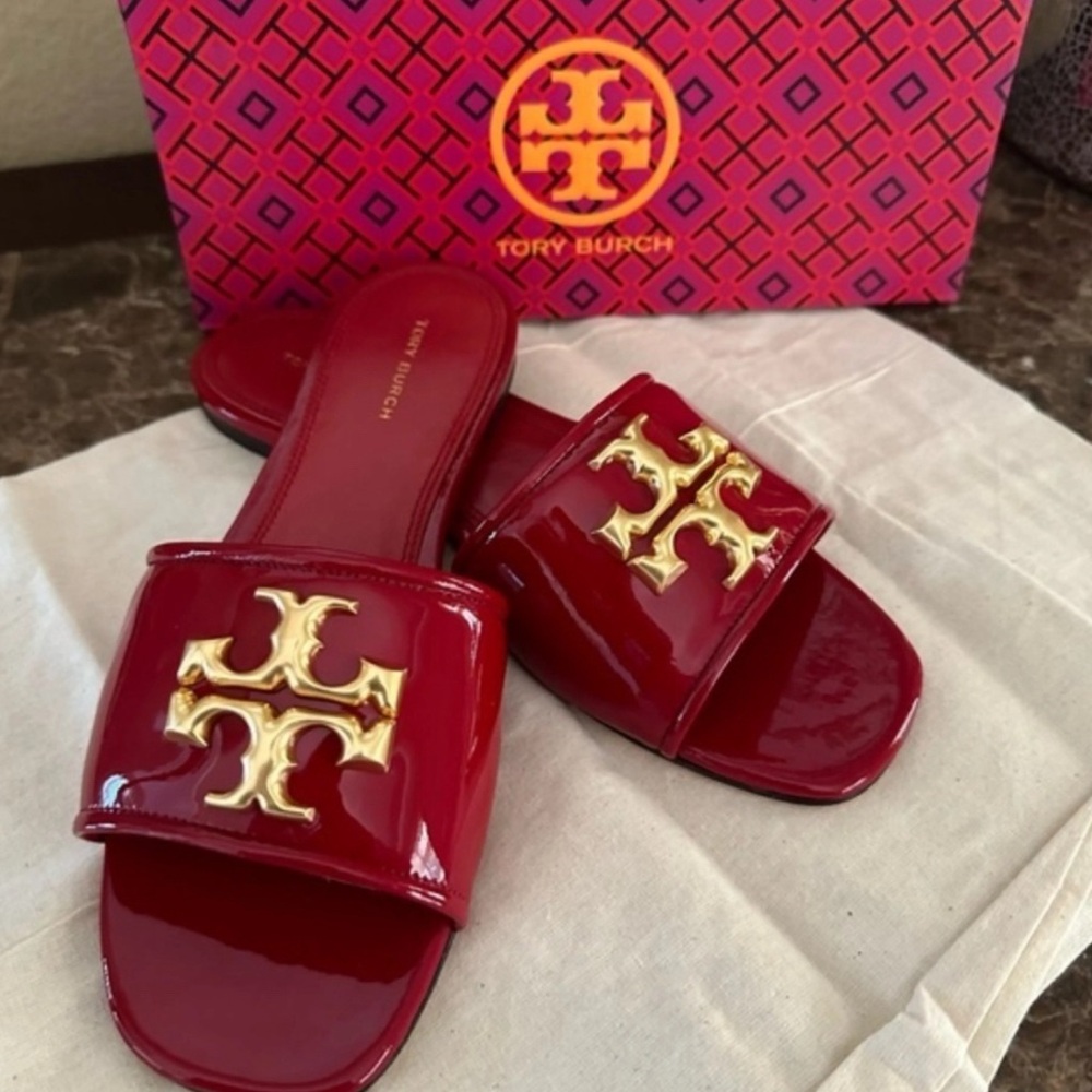 Tory Burch slides. Worn one time. Like brand new.